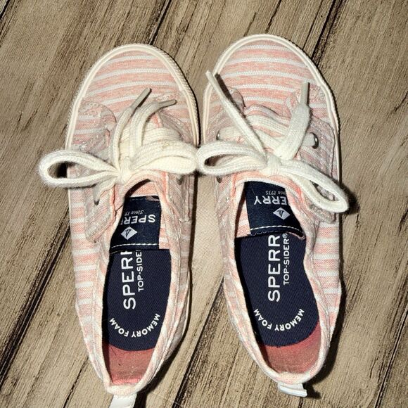 Sperry Lounge LLT Pink Stripe Memory Form Lace-up Sneakers - Picture 6 of 8